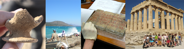 collection of pictures showing mediterranean archaeology